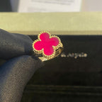 [Solara jewelry]NEW CLOVER PINK ENAMEL RINGS