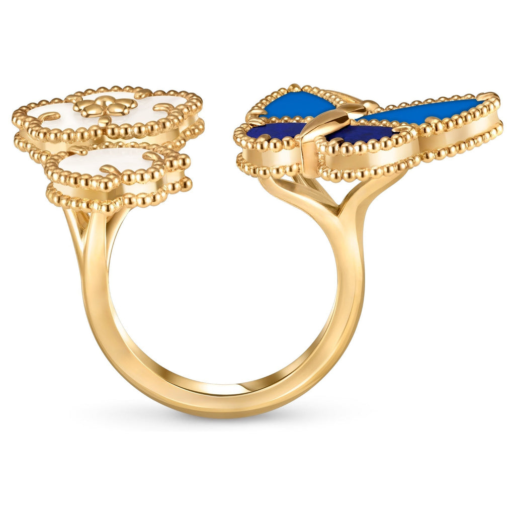 [Solara jewelry]ラッキースプリング バタフライオープンフェイスリング