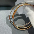 [Solara jewelry]ノア ローズゴールド パヴェダイヤモンド バングルブレスレット