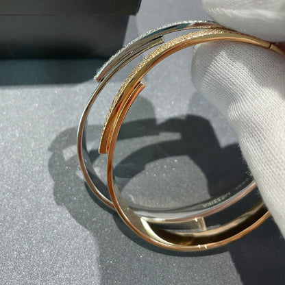 [Solara jewelry]ノア ローズゴールド パヴェダイヤモンド バングルブレスレット