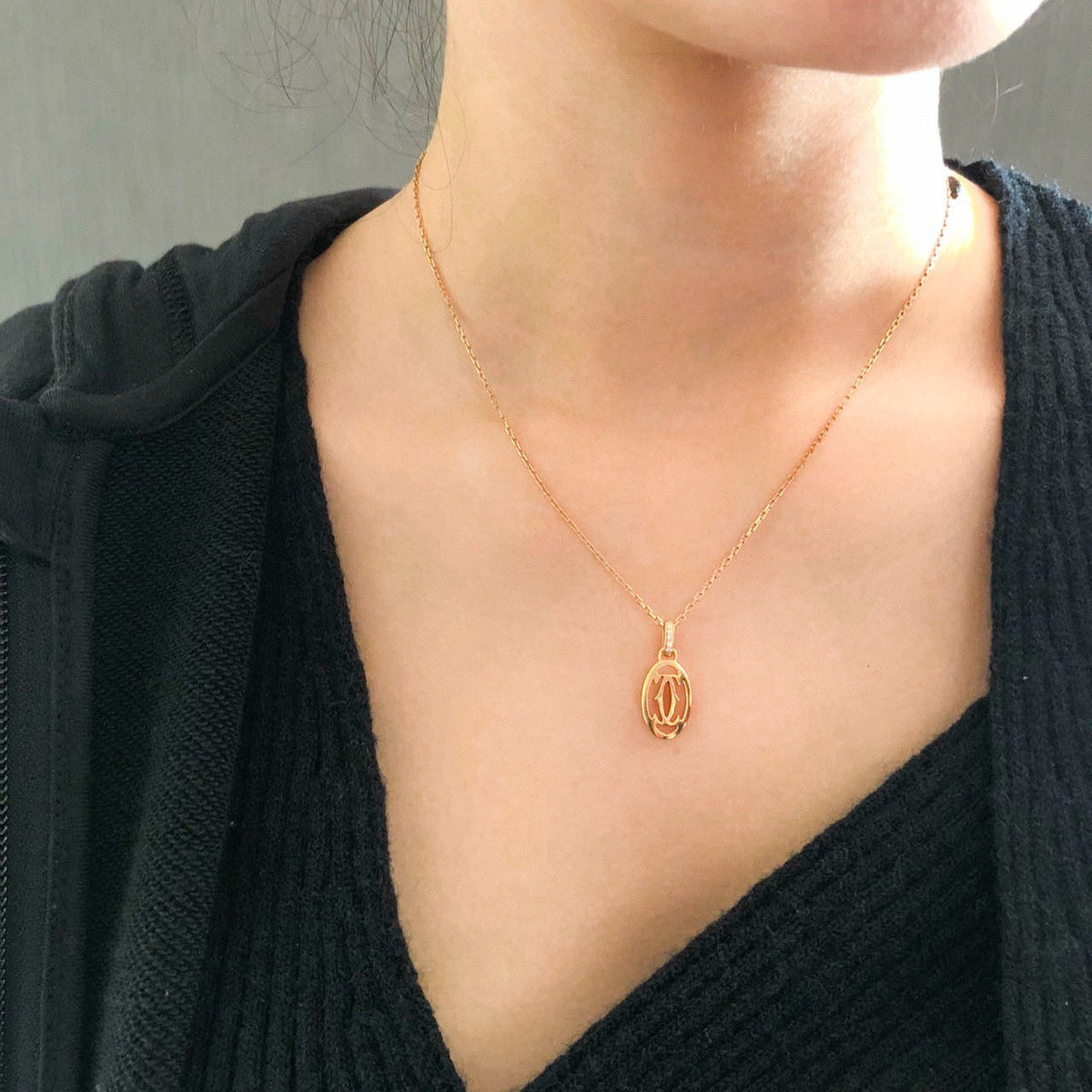 [Solara Jewelry ]Ct Logo Plate Necklace