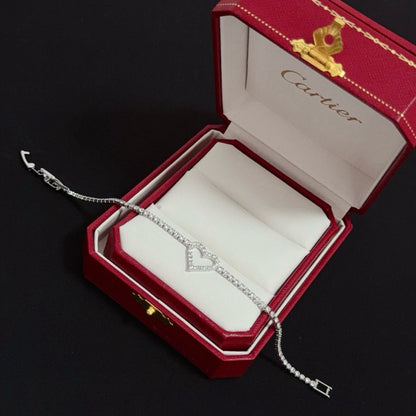 [Solara Jewelry ]CTビスポーク "Love" ブレスレット ダイヤモンドアクセント付き