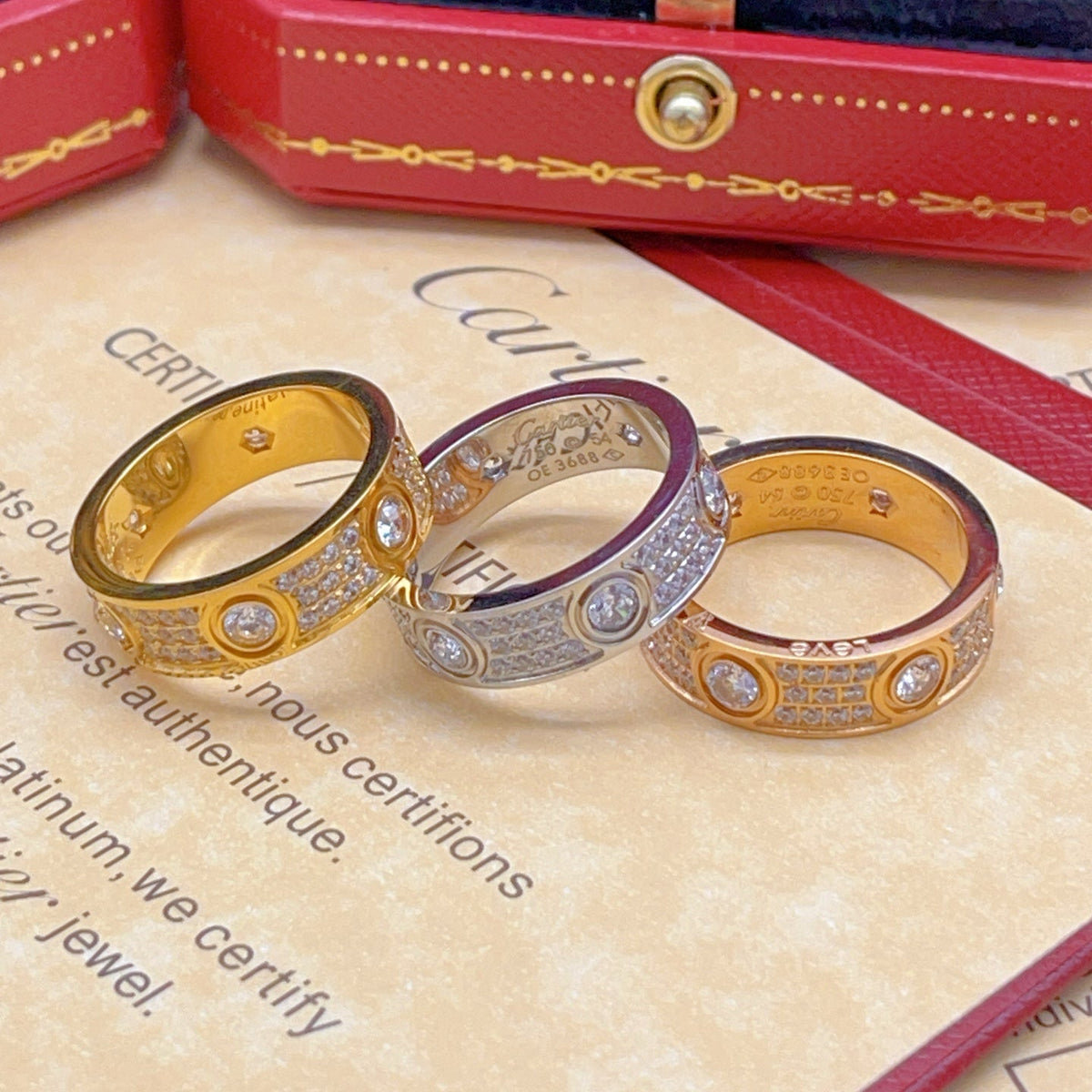 [Solara jewelry]New Enamel Pave Band Ring image 6