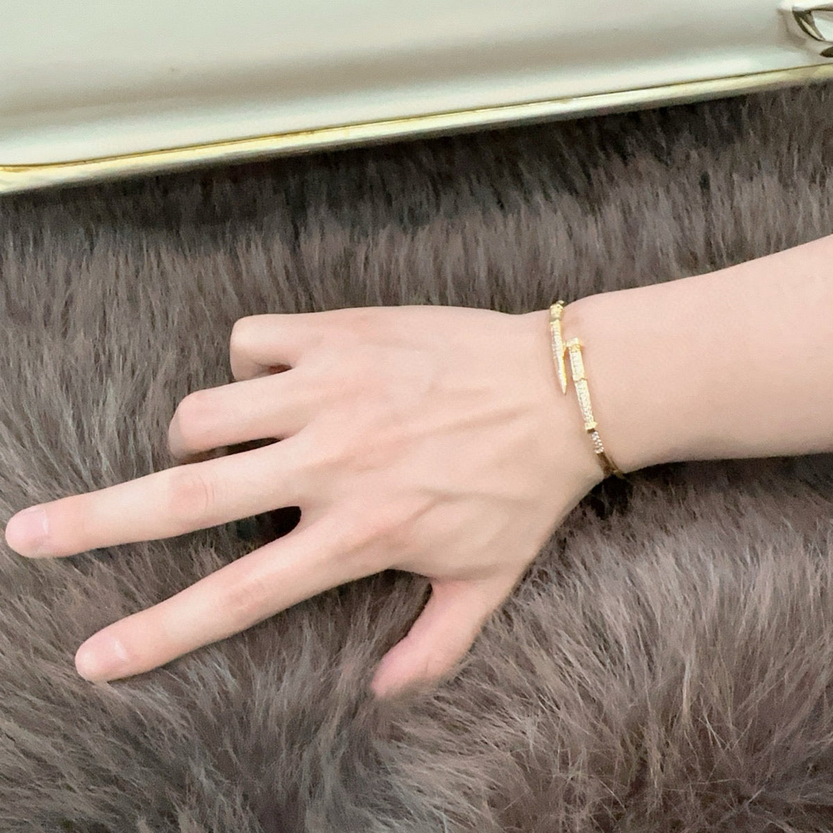 [Solara Jewelry] CT Tone Kristallakzent-Stabarmreif