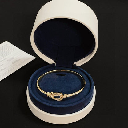 [Solara Schmuck]FORCE Horsebit Armband, vollständig mit Kristallen besetzt
