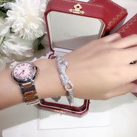 [Spira Jewelry]PAVE DOUBLE PANTHER HEAD BANGLE