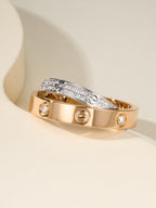 [Solara jewelry]8mm Two Tone Love Ring image 7