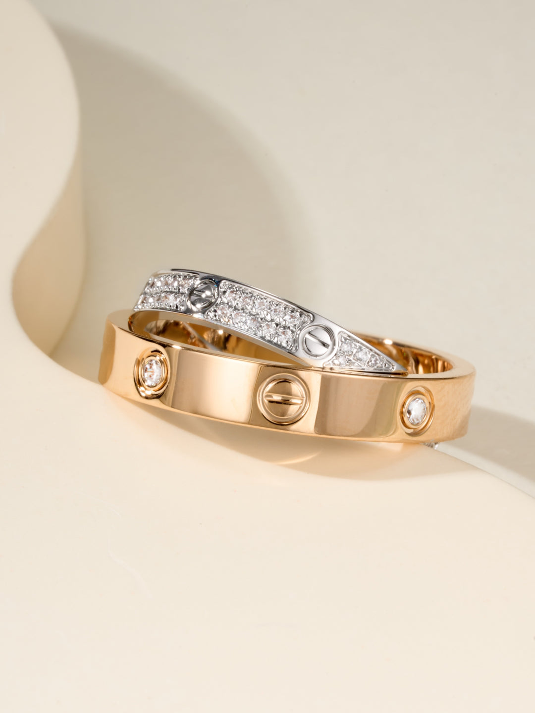 [Solara jewelry]8mm Two Tone Love Ring image 7