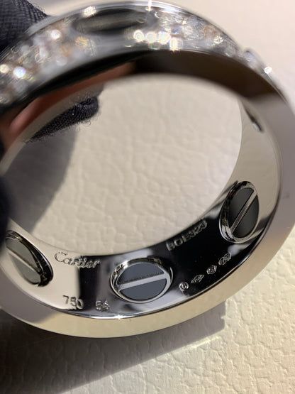 [Solara Jewelry ]LOVE RING 5.5MM DIAMONDS PAVED CERAMIC