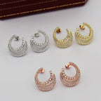 [Solara jewelry] Pave Huggie Earrings