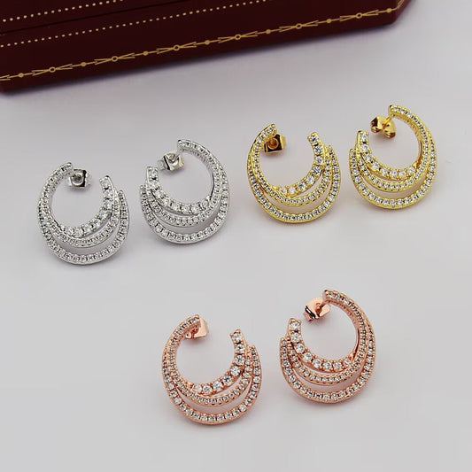[Solara jewelry] Pave Huggie Earrings