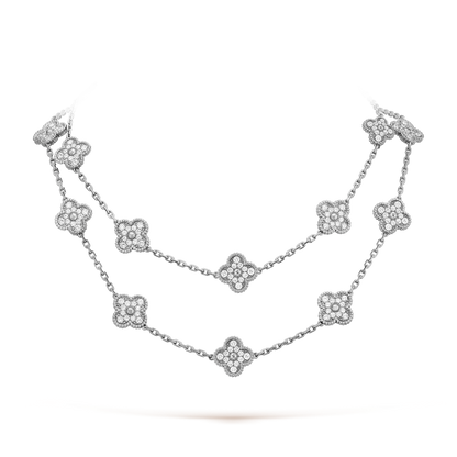 [Solara Jewelry ]クローバー 20モチーフ ダイヤモンド シルバー
