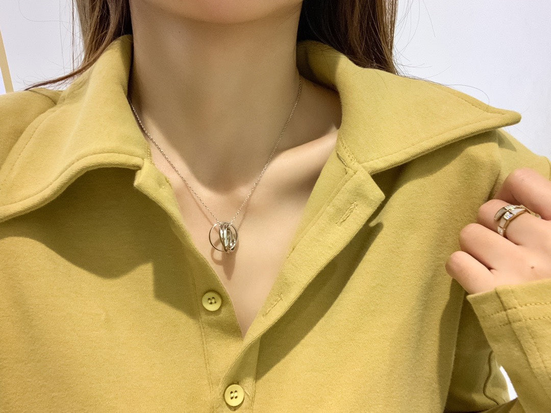 [Solara Jewelry ]Triple Hoop Necklace
