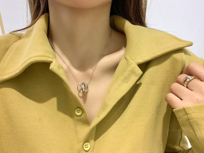 [Solara Jewelry ]Triple Hoop Necklace