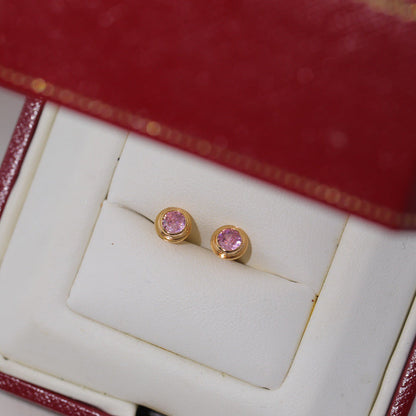 [Solara Jewelry] 一粒ダイヤモンド UFO スタッドピアス & ピンクダイヤモンド スタッドピアス