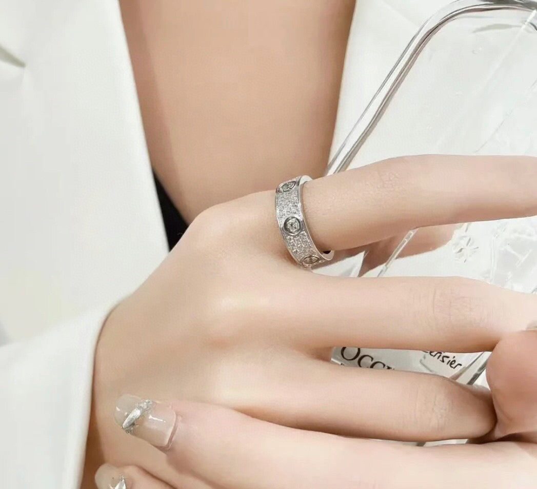 [Solara jewelry]New Enamel Pave Band Ring