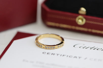 [Solara Jewelry] LOVE Collection Maillon Ring – Vollständig mit Diamanten besetzt