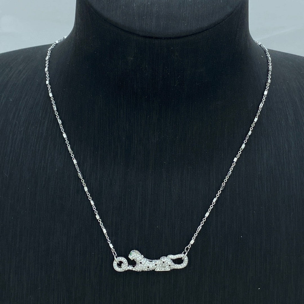 [Solara jewelry]Pave Panther Pendant Necklace image 5