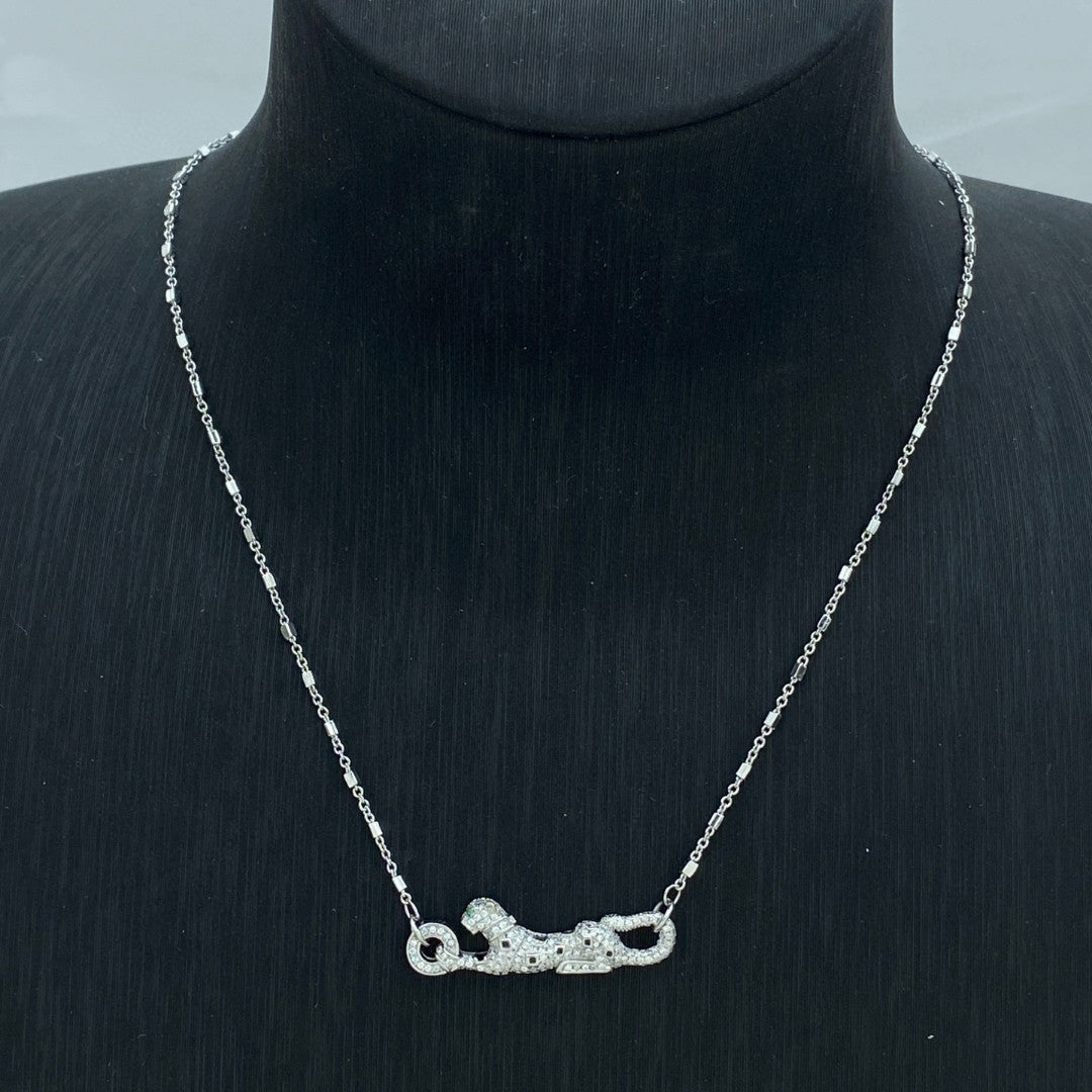 [Solara jewelry]Pave Panther Pendant Necklace image 5