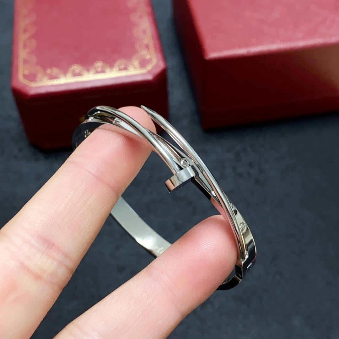 [ソララジュエリー ]CT ネイルカフブレスレット パヴェダイヤモンド付き