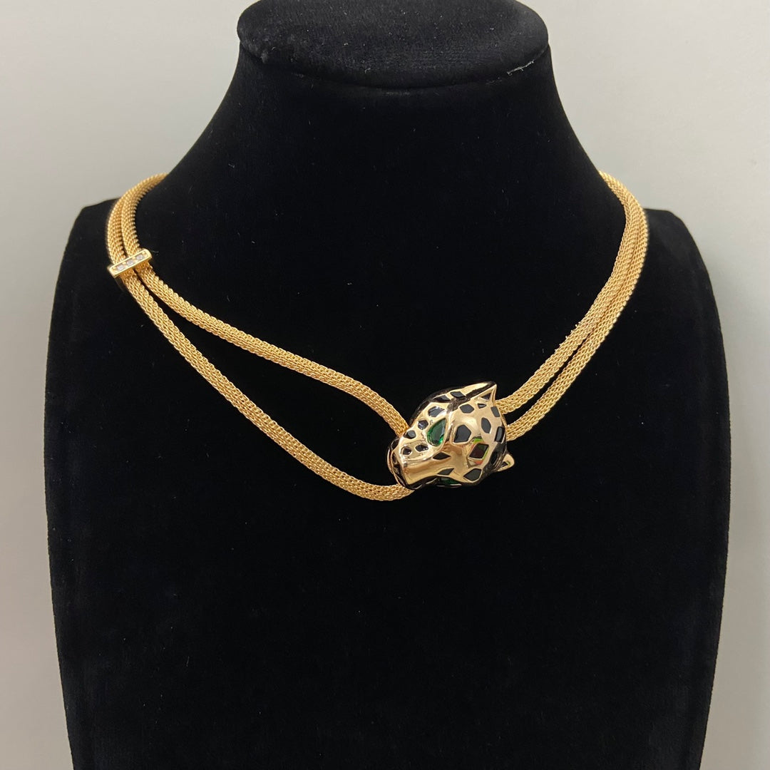 [Solara jewelry]Serpent Color Stone Necklace image 5