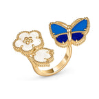 [Solara jewelry]ラッキースプリング バタフライオープンフェイスリング