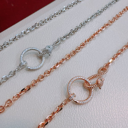 [Solara jewelry]Double Ring Chain Necklace image 2