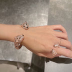 [Solara Jewelry] DOUBLE PANTHER HEAD BANGLE BRACELET