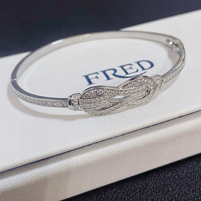 [Solara Jewelry ]FORCE Ewiger Knoten Armband, komplett mit Kristallen besetzt