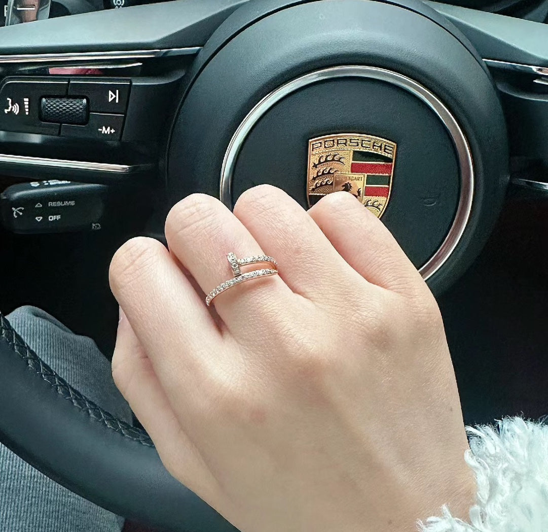 [Solara Jewelry ]JUSTE RING 1.8MM GOLD DIAMONDS