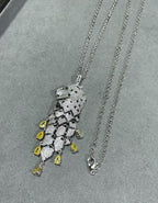 [Solara jewelry]High Jewelry Pave Panther Tassel Necklace image 7
