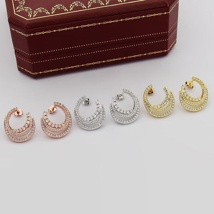 [Solara jewelry] Pave Huggie Earrings