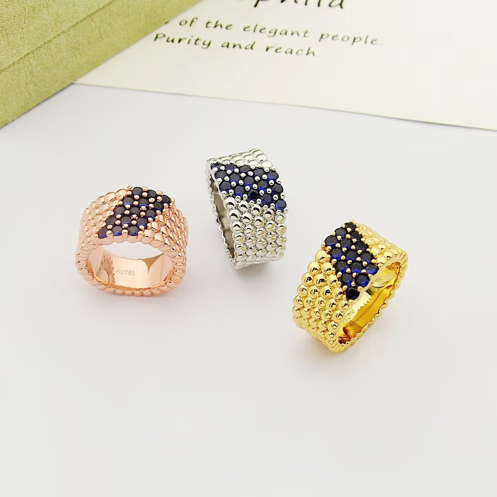 [Solara Jewelry ]Fünfreihiger Ring aus runden Rocailles