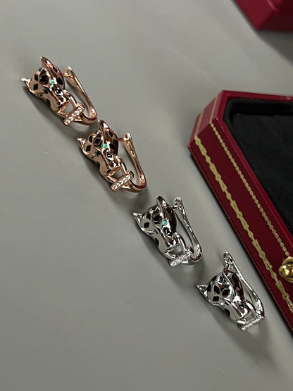 [Solara jewelry] Panther Stud Earrings