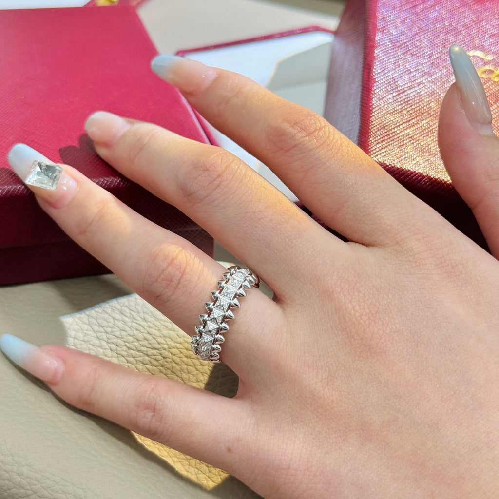 [Solara Jewelry ]Kugelring mit Diamanten