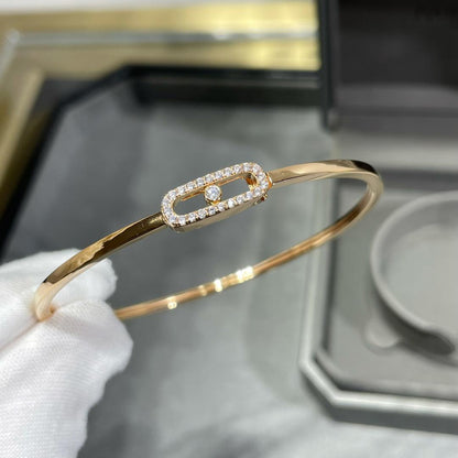 [Solara Jewelry]Move Uno pavé flex bangle medium