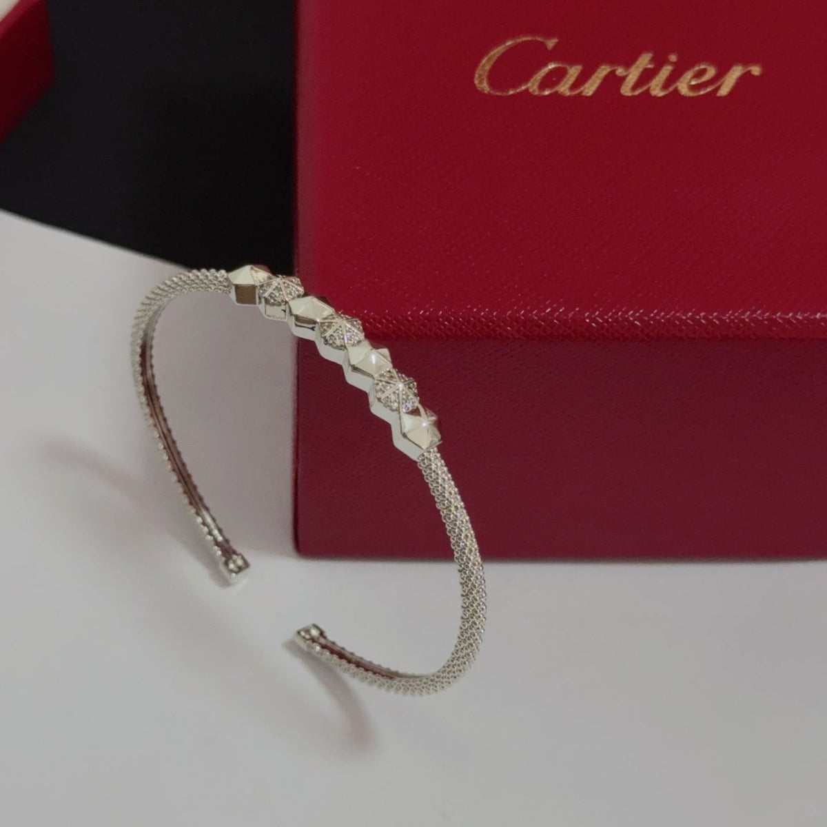 [Solara Jewelry ]CT ダイヤモンドアクセント スパイクブレスレット