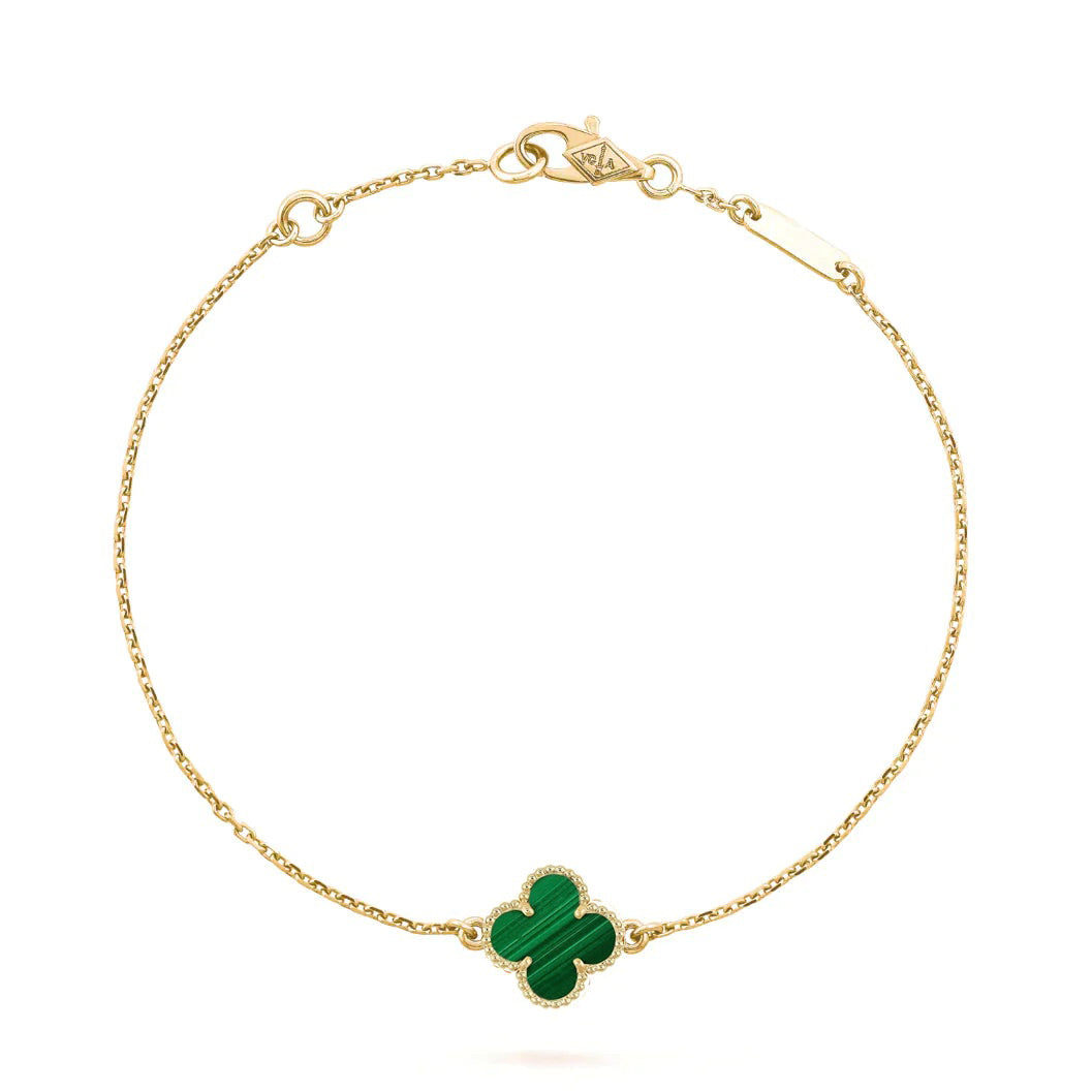 [Solara Jewelry ]KLEEBRAUM ARMBAND MALACHIT 1 MOTIV