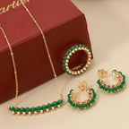 [Solara jewelry]New Colored Stone Bar Charm Necklace image 9