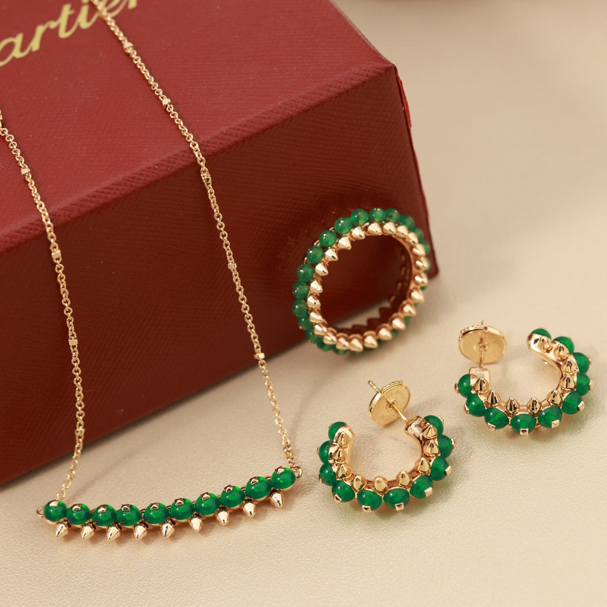 [Solara jewelry]New Colored Stone Bar Charm Necklace image 9