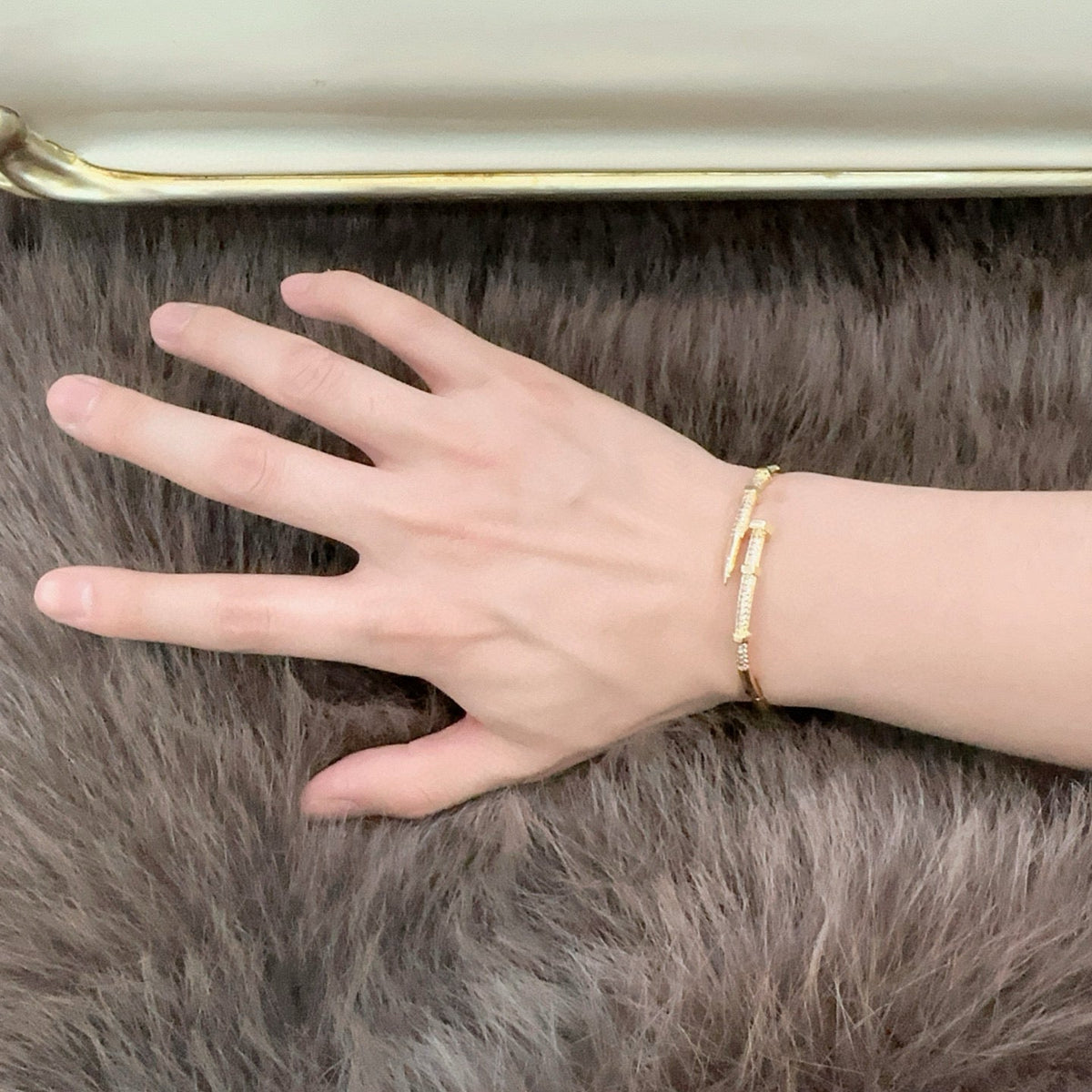 [Solara Jewelry] CT Tone Kristallakzent-Stabarmreif