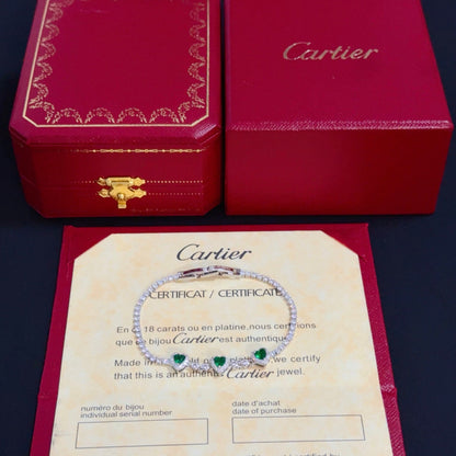 [Solara Jewelry ]CT エクスクイジット パヴェダイヤモンドブレスレット-エメラルド