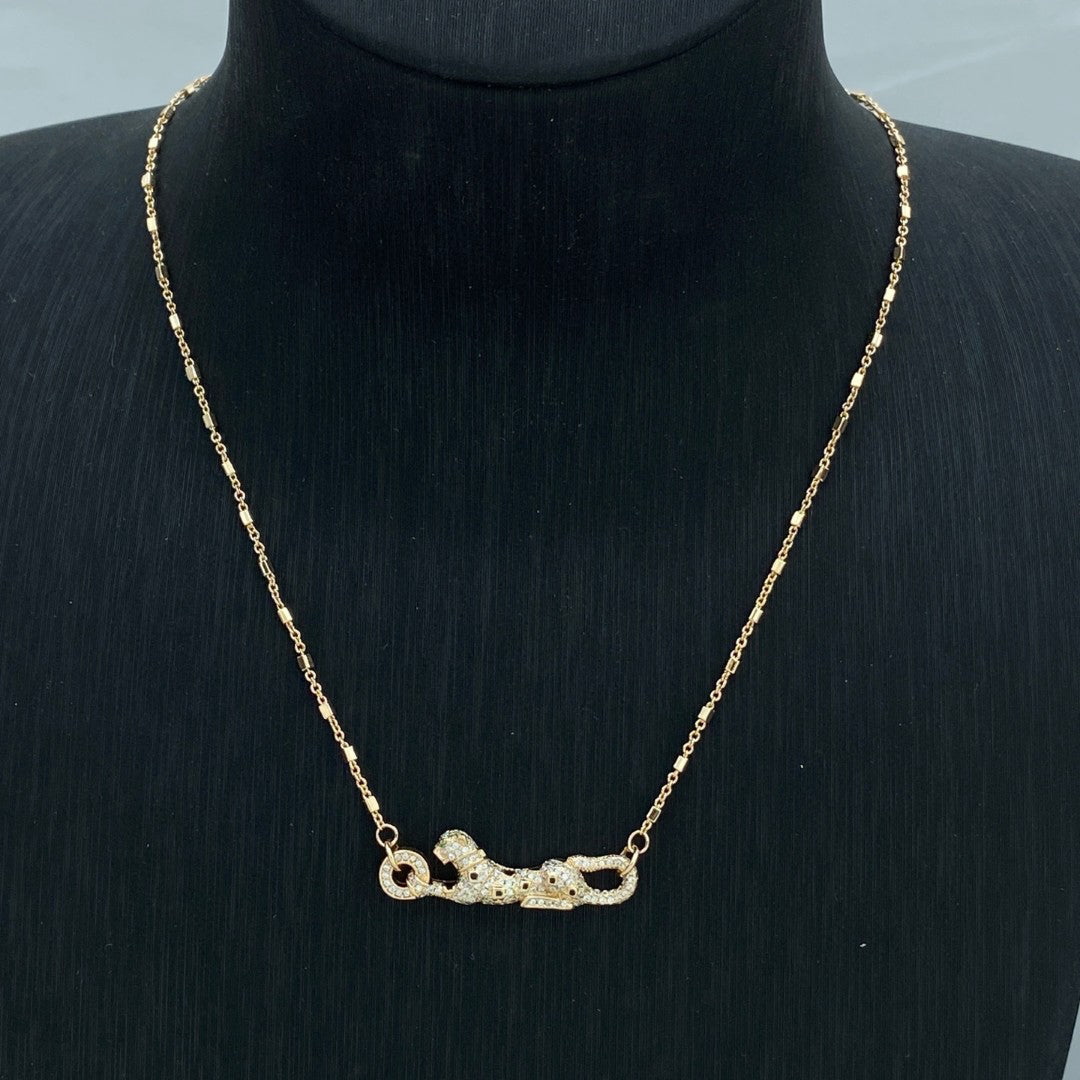 [Solara jewelry]Pave Panther Pendant Necklace image 4