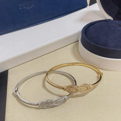 [Solara Jewelry ]FORCE Ewiger Knoten Armband, komplett mit Kristallen besetzt