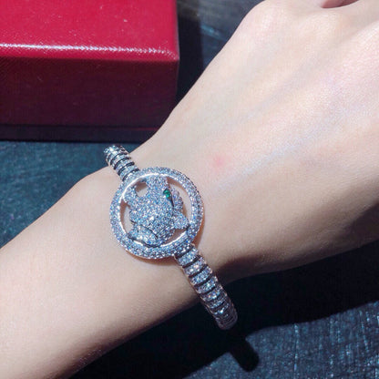 [Solara Jewelry] PANTHER MEDALLION PAVE BRACELET