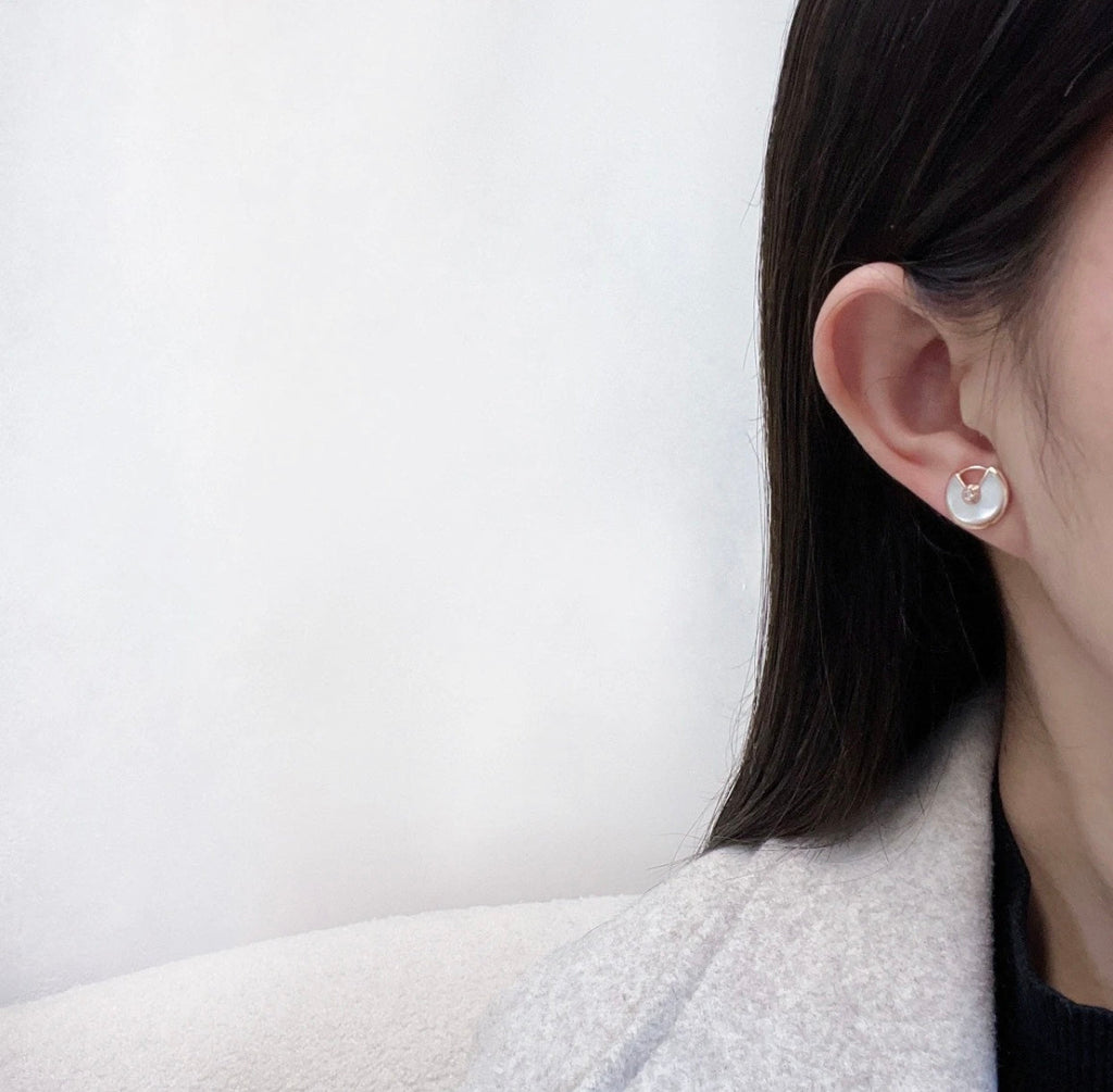 [Solara jewelry] Gemstone Stud Earrings