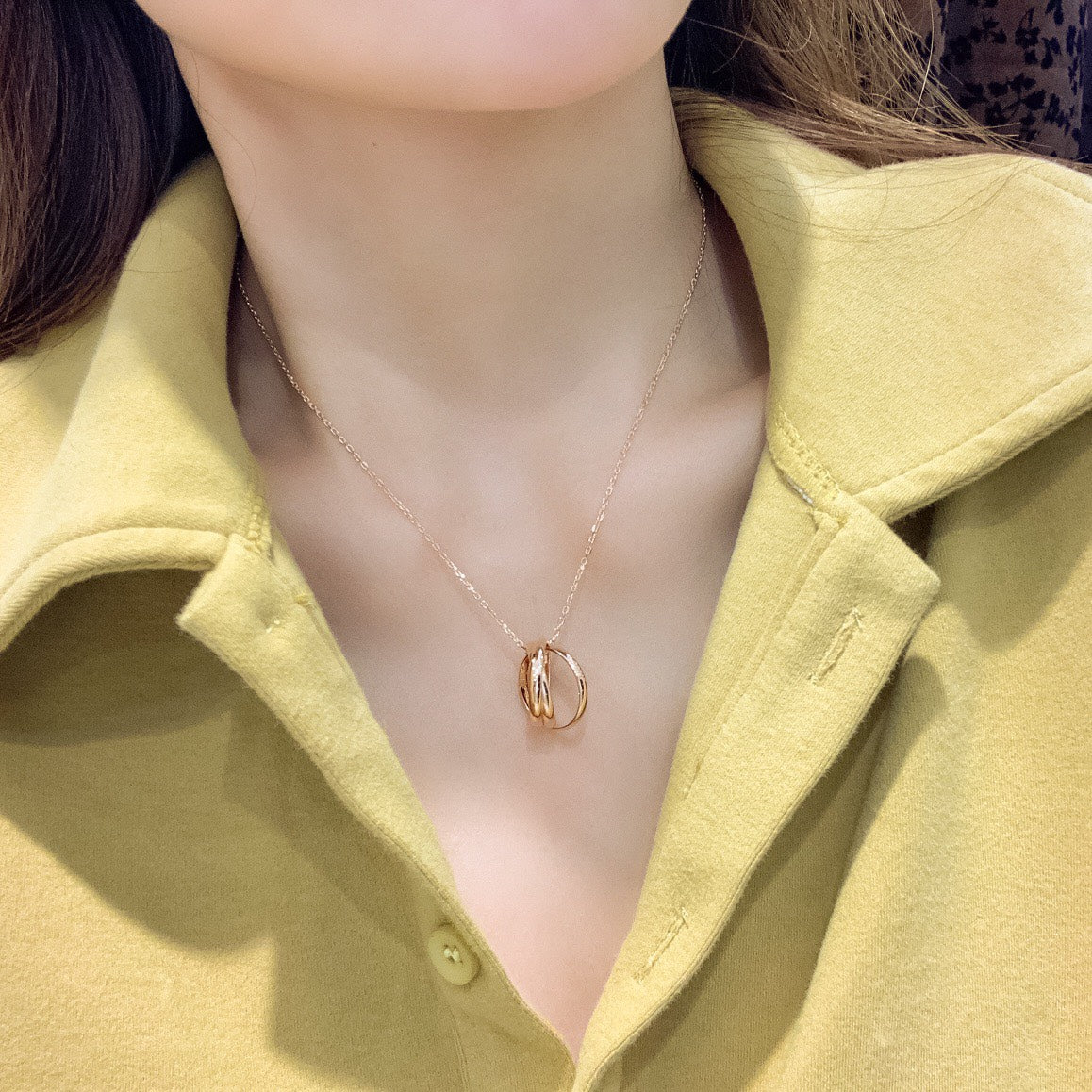 [Solara Jewelry ]Triple Hoop Necklace