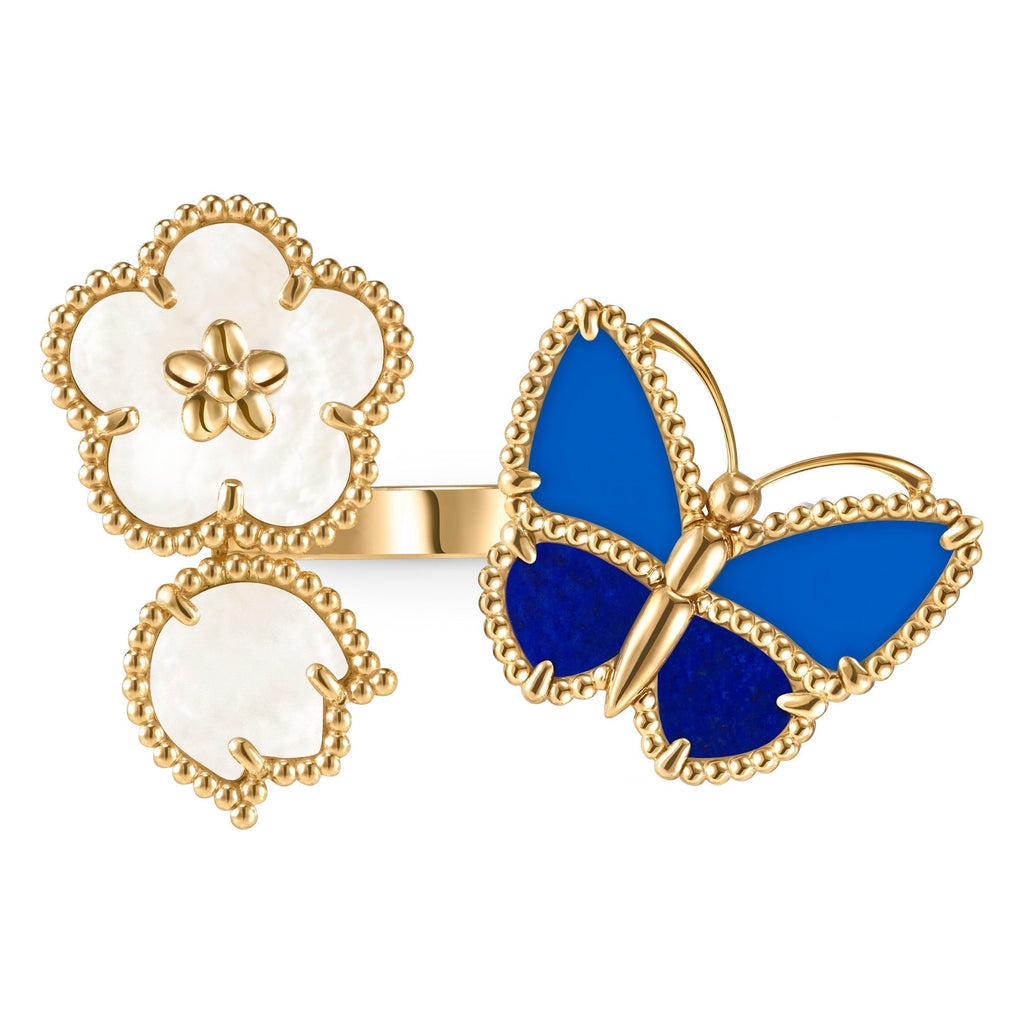 [Solara jewelry]ラッキースプリング バタフライオープンフェイスリング