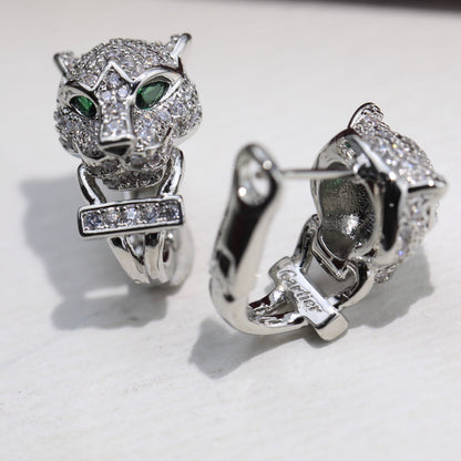 [Solara jewelry] Panther Head Stud Earrings