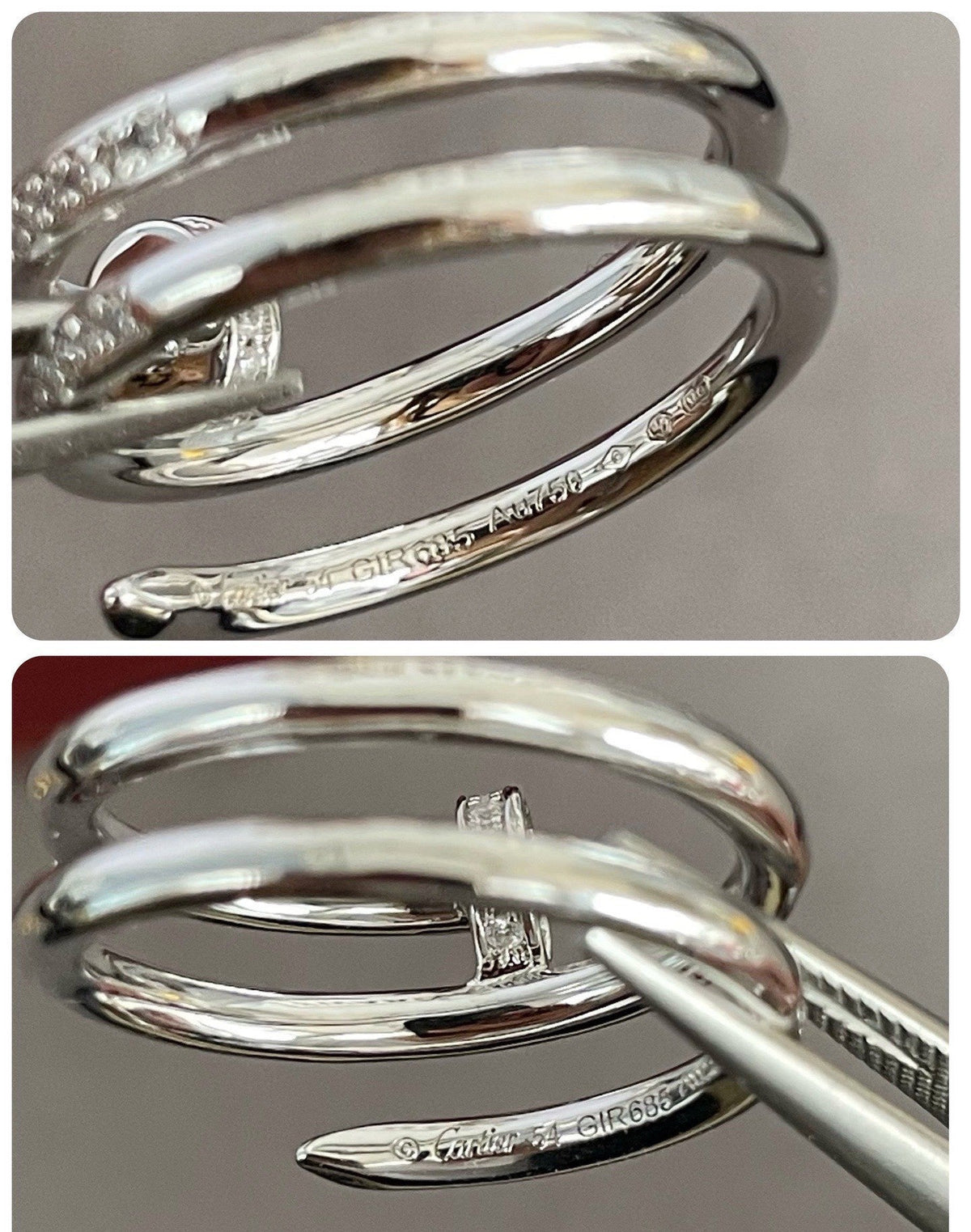 [Solara Jewelry ]LOVE Dreireihiger Full Pave Nagelring
